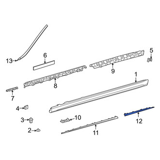 Mercedes-Benz OE - Front Left Rocker Panel Molding Trim Insert