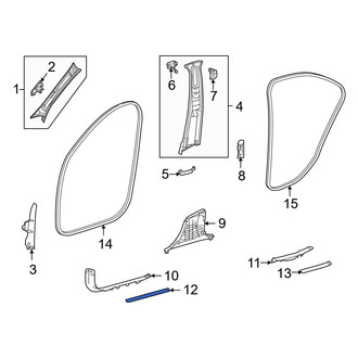 Mercedes-Benz OE - Front Left Door Trim Sill Plate Insert