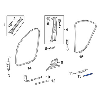 Mercedes-Benz OE - Rear Left Door Trim Sill Plate Insert