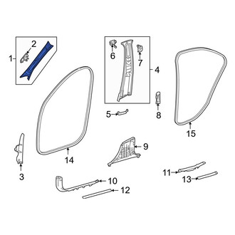 Mercedes-Benz OE - Left Upper Body A-Pillar Trim Panel