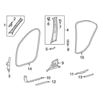 Mercedes-Benz OE - Pillars, Rocker & Floor - Interior Trim
