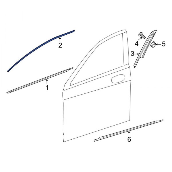 MercedesBenz OE 2236986100 Front Left Door Reveal Molding