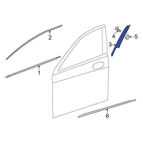 MercedesBenz OE 2236903300 Front Left Door Applique