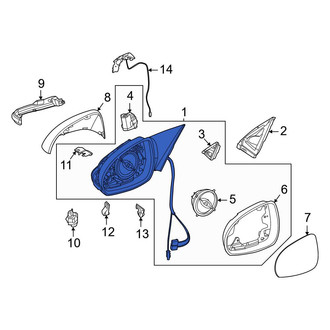 Mercedes-Benz OE - Front Left Door Mirror