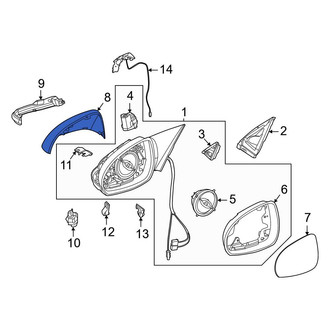 Mercedes-Benz OE - Front Left Door Mirror Cover