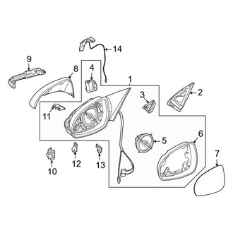 Mercedes-Benz OE - Front Door - Outside Mirrors