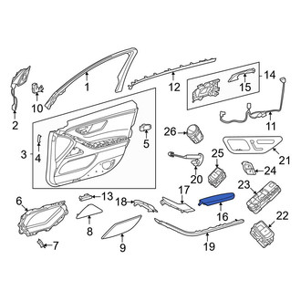 Mercedes-Benz OE - Front Left Door Armrest