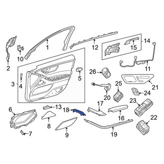 Mercedes-Benz OE - Front Left Door Switch Trim Panel Cap