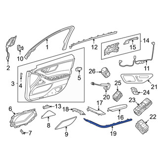 Mercedes-Benz OE - Front Left Door Trim Molding