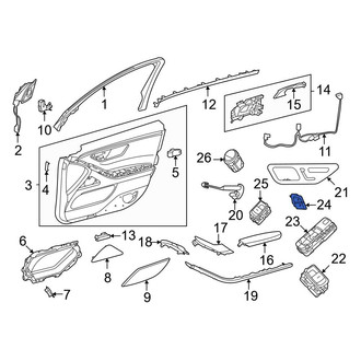 Mercedes-Benz OE - Rear Left Door Lock Switch