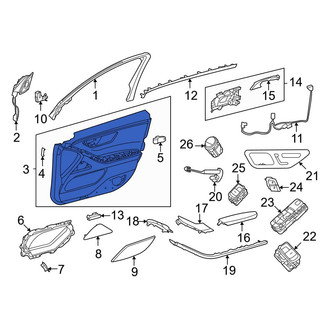 Mercedes-Benz OE - Front Left Inner Door Interior Trim Panel
