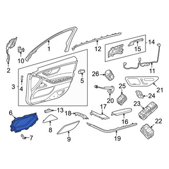Mercedes-Benz OE - Front Left Door Trim Panel Pocket