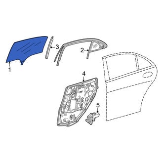 Mercedes-Benz OE - Front Right Door Glass