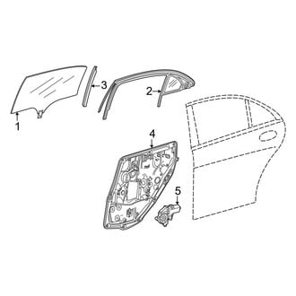 Mercedes-Benz OE - Rear Door - Glass & Hardware