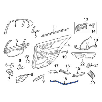Mercedes-Benz OE - Rear Left Door Trim Molding
