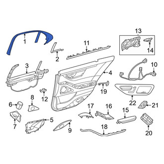 Mercedes-Benz OE - Front Right Door Window Molding