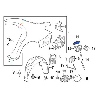 Mercedes-Benz OE - Rear Fuel Filler Door