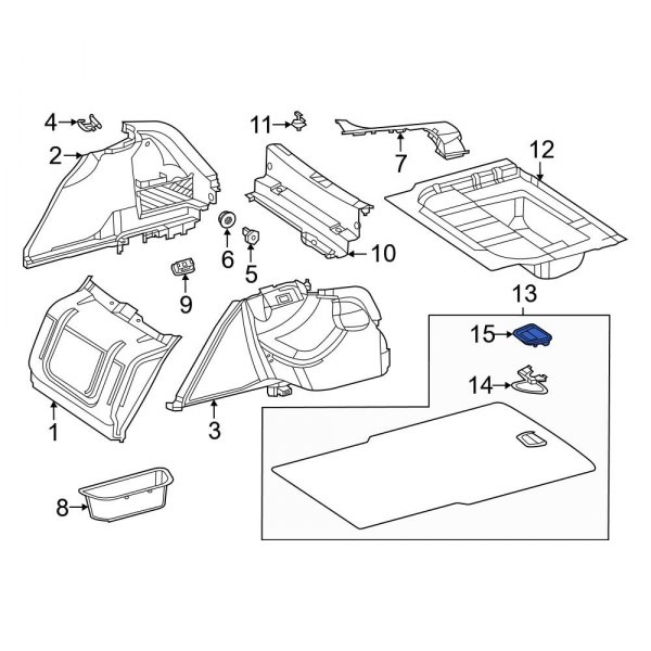 MercedesBenz OE 2236806102649051 Rear Spare Tire Compartment Cover Latch