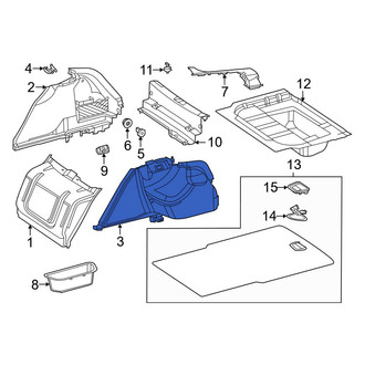 Mercedes-Benz OE - Rear Left Trunk Trim Panel