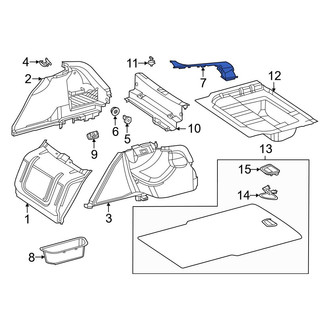 Mercedes-Benz OE - Rear Left Upper Trunk Trim Panel