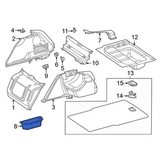Mercedes-Benz OE - Rear Trunk Floor Storage Box