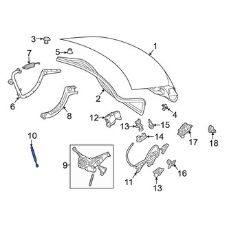 Mercedes-Benz OE - Rear Trunk Lid Lift Support