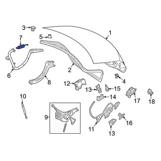 Mercedes-Benz OE - Rear Trunk Torque Rod