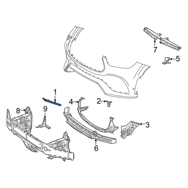 MercedesBenz OE 1678852900 Left Bumper Cover Bracket