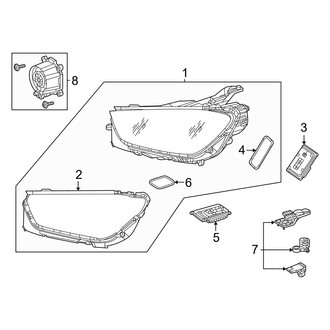 Mercedes-Benz OE - Front Lamps - Headlamp Components (Sport Utility Coupe)