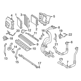 Mercedes-Benz OE - Cooling - Radiator & Components (Auxiliary), (167.389 Body Code)