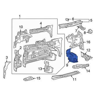 Mercedes-Benz OE - Front Right Rearward Frame Side Member Reinforcement