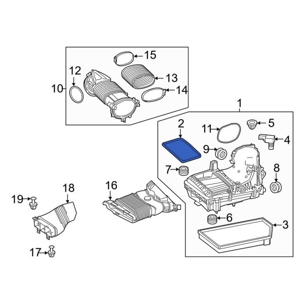 MercedesBenz OE 6540980180 Air Filter Housing Gasket