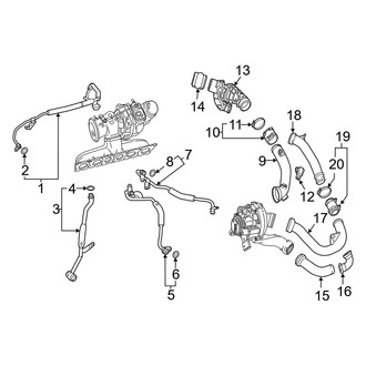 Mercedes-Benz OE - Engine - Turbocharger & Components (Pipes & Tubes), (Sport Utility Coupe 3.0L)
