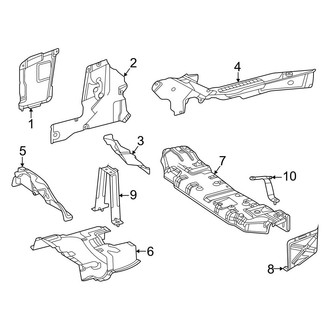 Mercedes-Benz OE - Exhaust System - Heat Shields (167.359 Body Code)