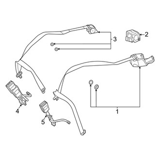 Mercedes-Benz OE - Restraint Systems - Rear Seat Belts (Sport Utility Coupe)