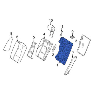 Mercedes-Benz OE - Rear Right Seat Back Frame