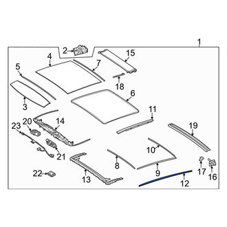 Mercedes-Benz OE - Left Sunroof Opening Trim
