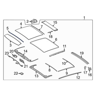 Mercedes-Benz OE - Front Sunroof Glass Seal