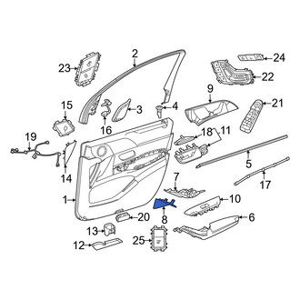 Mercedes-Benz OE - Front Left Upper Door Panel Insert