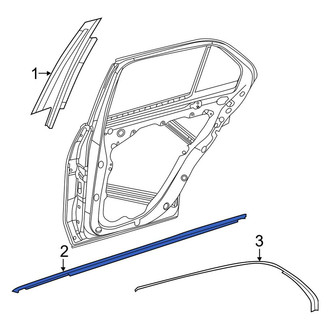 Mercedes-Benz OE - Rear Left Door Belt Molding