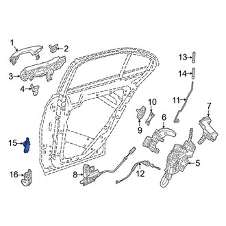 Mercedes-Benz OE - Rear Left Upper Door Hinge
