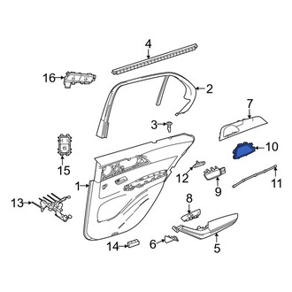 Mercedes-Benz OE - Rear Left Speaker Cover