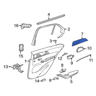 Mercedes-Benz OE - Rear Left Door Trim Molding