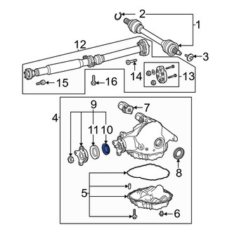 Mercedes-Benz OE - Rear Drive Shaft Pinion Yoke Seal