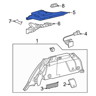 Mercedes-Benz OE - Rear Right Lower Interior Quarter Panel Trim Panel