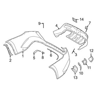 Mercedes-Benz OE - Rear Bumper - Bumper & Components (Bumper Cover & Trim), (4Matic Sport Utility Coupe)