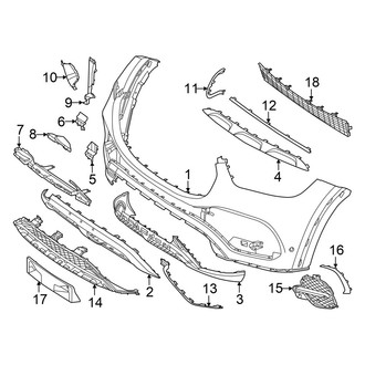 Mercedes-Benz OE - Front Bumper & Grille - Bumper & Components (Cover & Components), (4Matic)