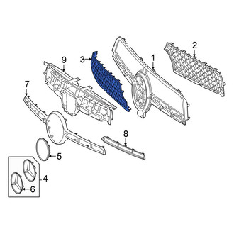 Mercedes-Benz OE - Front Left Lower Grille