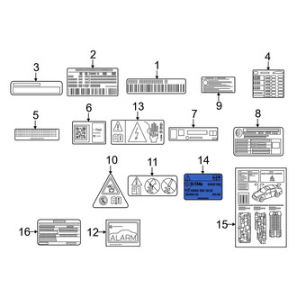 Mercedes-Benz OE - A/C System Information Label