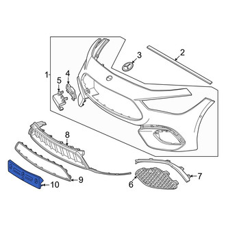 Mercedes-Benz OE - Front License Plate Bracket